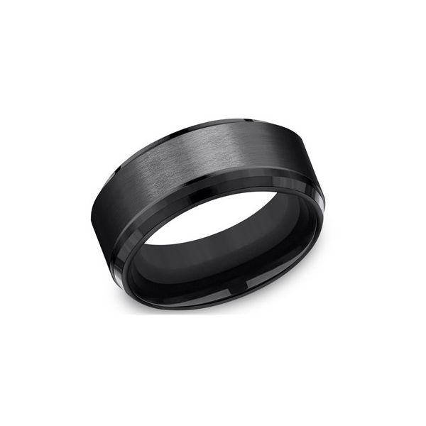 Black Titanium Satin Center Band Holliday Jewelry Klamath Falls, OR