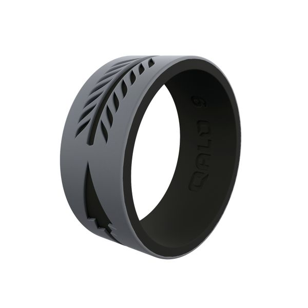 Qalo grey/black arrow silicone ring size. Holliday Jewelry Klamath Falls, OR