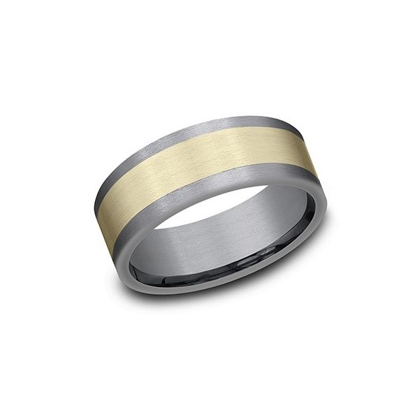 Awesome Grey Tantalum and Yellow Gold Band Holliday Jewelry Klamath Falls, OR