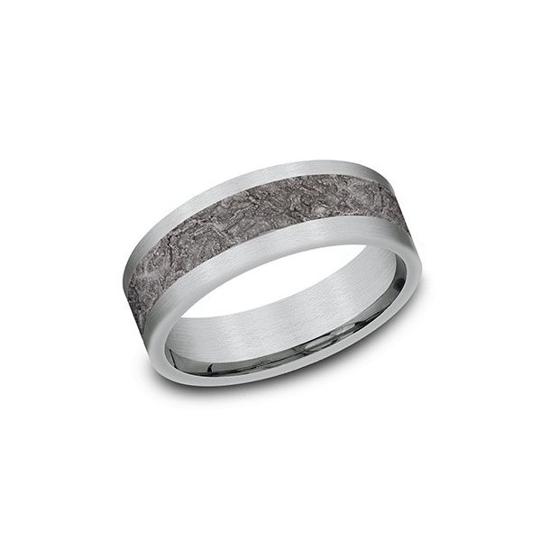 Ammara Stone White Gold and Tantalum Splatter Ring Holliday Jewelry Klamath Falls, OR