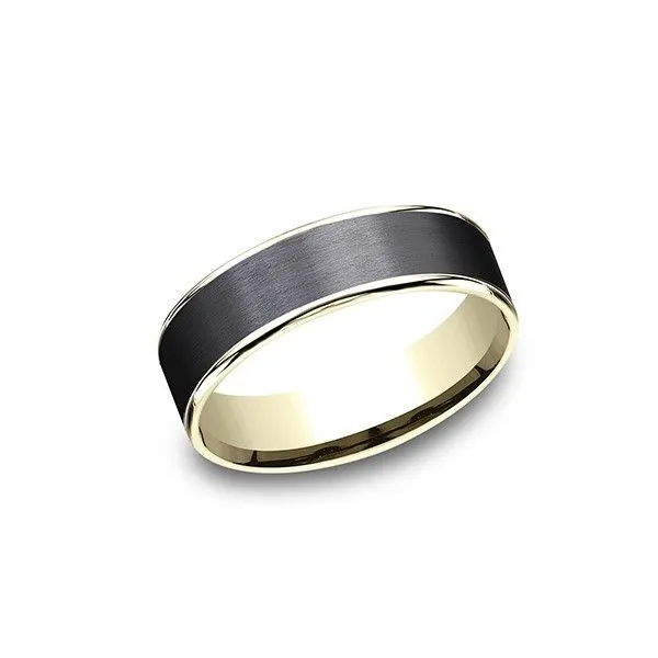 Ammara Stone 14K and Black Tantalum Center Band Holliday Jewelry Klamath Falls, OR