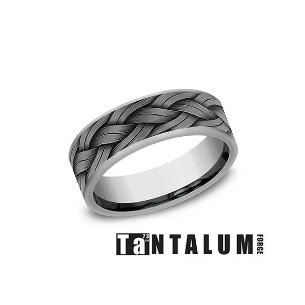 UNIQUE TANTALUM-GREY 7MM ROPE WEAVE BAND Holliday Jewelry Klamath Falls, OR