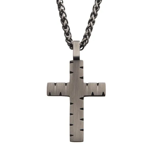 Stainless steel matte cross pendant Holliday Jewelry Klamath Falls, OR
