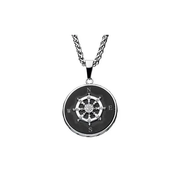 Find Your Way With This Enameled Ships Wheel Stainless Steel Pendant Holliday Jewelry Klamath Falls, OR