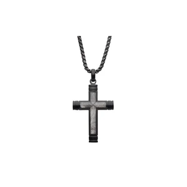 Unique Meteorite Inlay and Stainless Steel Pendant Holliday Jewelry Klamath Falls, OR