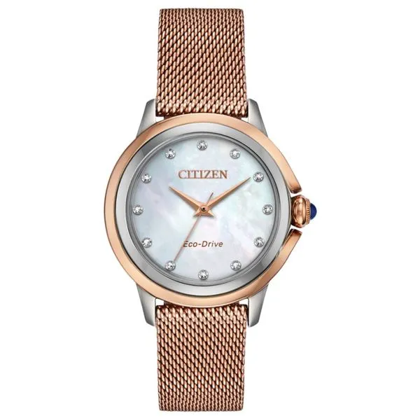 Citizen Eco-Drive with mother-of-pearl and diamonds. Holliday Jewelry Klamath Falls, OR