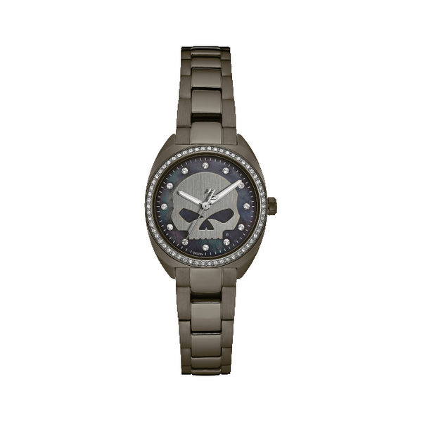 Harley Davidson mother-of-pearl, skull design watch Holliday Jewelry Klamath Falls, OR