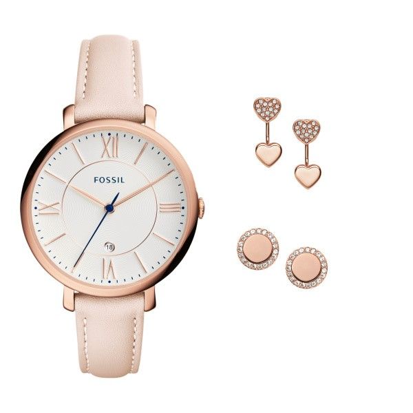 Fossil watch and earring gift