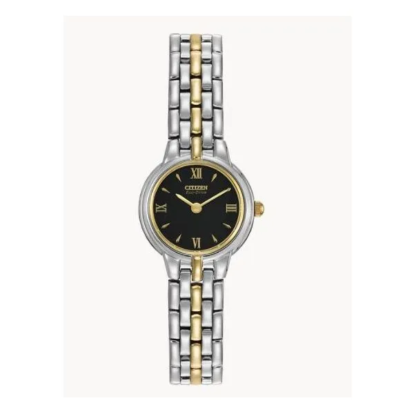 A sporty look for day or night, this Silhouette model in stainless steel two-tone with black dial complements any look. Featurin Holliday Jewelry Klamath Falls, OR