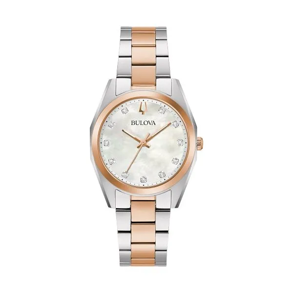 Two-tone stainless steel Bulova watch. Holliday Jewelry Klamath Falls, OR