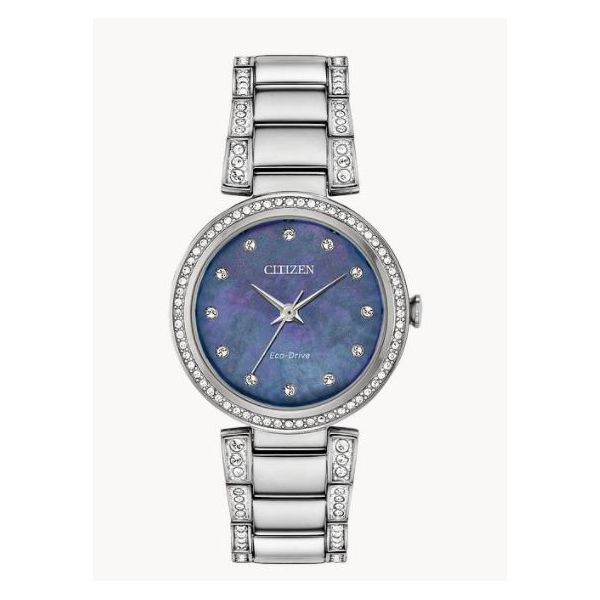 Citizen’s Ladies Crystal patented Eco-Drive technology features a stainless steel bracelet inset with crystals. Additional cry Holliday Jewelry Klamath Falls, OR