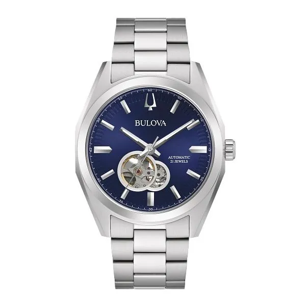 Part of the Surveyor line of Bulova watches, this updated classic automatic watch offers, stainless steel case and bracelet wit  Holliday Jewelry Klamath Falls, OR