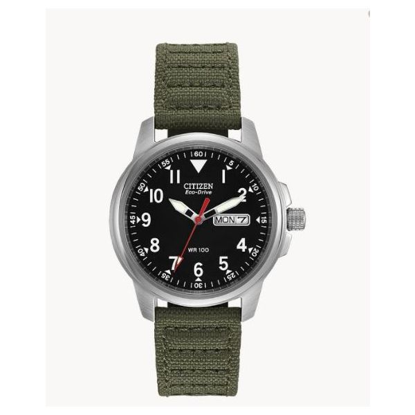 For a rugged look with a comfortable fit, luminous hands, 37mm screw-back case, and 100M WR, featuring our Eco-Drive technology  Holliday Jewelry Klamath Falls, OR