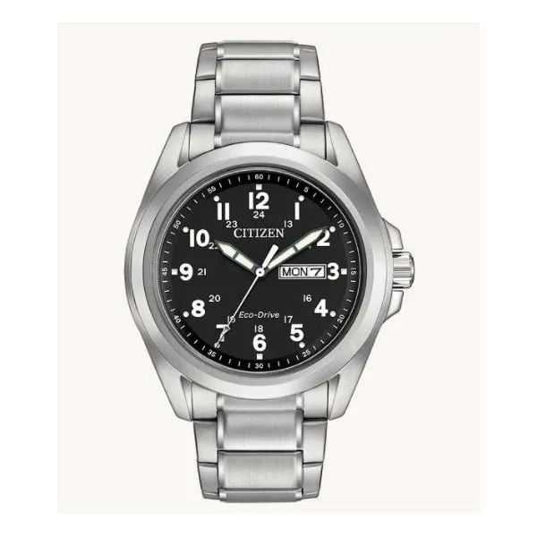 Classic watch styling. Sporty with clean lines and oversized Arabic numbers, Eco-Drive technology – powered by light. Never needs a battery. Caliber Holliday Jewelry Klamath Falls, OR
