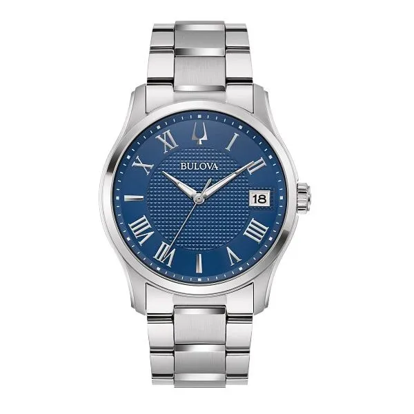 Classic Bulova Wilton Quartz Stainless Steel Watch Holliday Jewelry Klamath Falls, OR