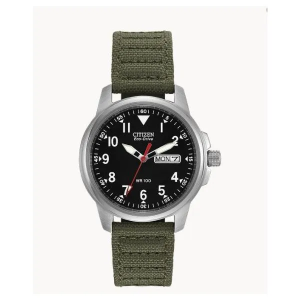 For a rugged look with a comfortable fit, luminous hands, 37mm screw-back case, and 100M WR, featuring our Eco-Drive technology – powered by light,  Holliday Jewelry Klamath Falls, OR