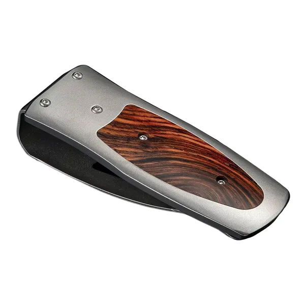 The Pharaoh 'Coco' beautiful, and functional personality statement featuring aerospace titanium and unique inlay of coco bolo that are the hallmark of Holliday Jewelry Klamath Falls, OR