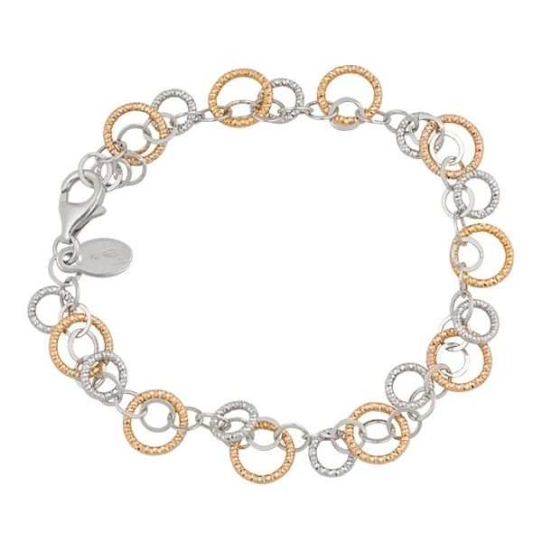 Frederic Duclos two tone sparkle circle bracelet Holliday Jewelry Klamath Falls, OR