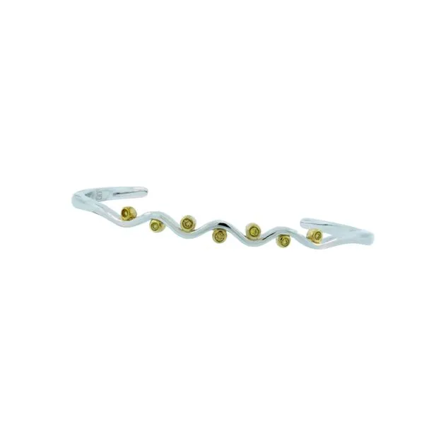 Stunning Sterling silver two tone cappuchino diamond cuff bracelet. Holliday Jewelry Klamath Falls, OR