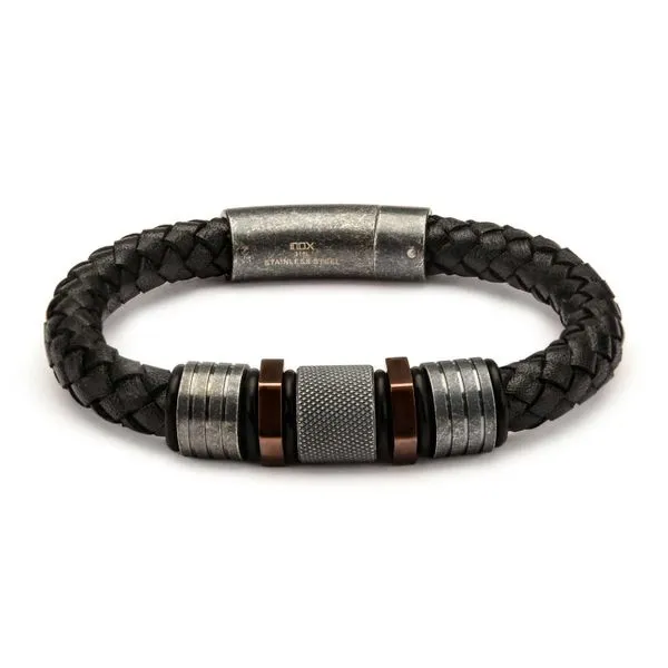Braided Leather Bracelet with Rose Accents Holliday Jewelry Klamath Falls, OR