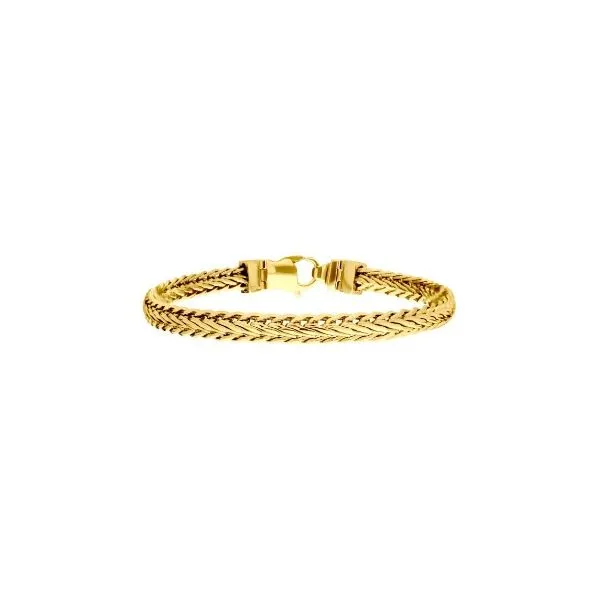 Awesome 18K Gold IP Double Diamond Cut Spiga Chain Bracelet Holliday Jewelry Klamath Falls, OR