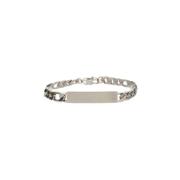 Distinguished and Engraveable Stainless Steel Curb Bracelet Holliday Jewelry Klamath Falls, OR