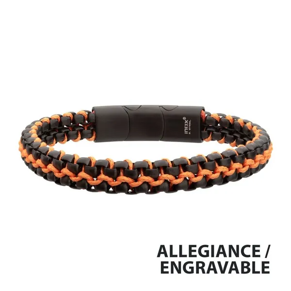 Black stainless steel with paracord that is engraveable and comes in many colors Holliday Jewelry Klamath Falls, OR