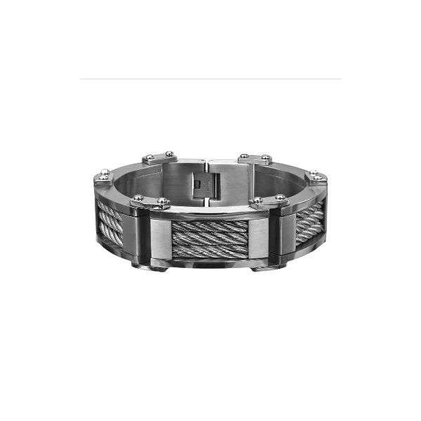 Rugged Stainless Steel Three Cable Link Bracelet Holliday Jewelry Klamath Falls, OR