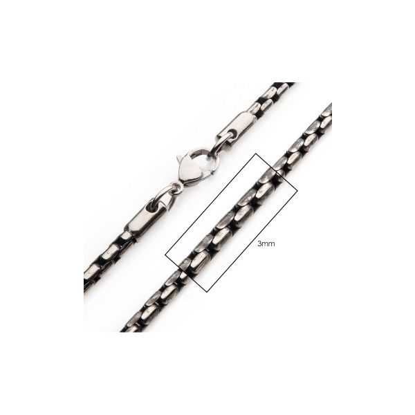 Oxidized Boston Link Chain 3mm Holliday Jewelry Klamath Falls, OR