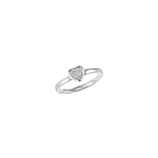 Sterling silver diamond heart ring. Holliday Jewelry Klamath Falls, OR