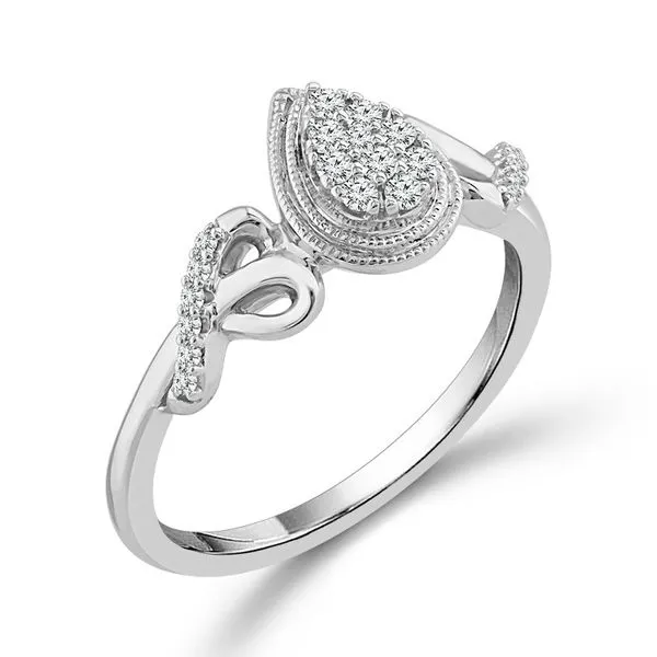 Sparkling sterling silver ring set with diamonds. Holliday Jewelry Klamath Falls, OR