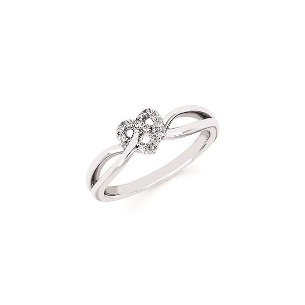 Sterling silver diamond heart ring. Holliday Jewelry Klamath Falls, OR