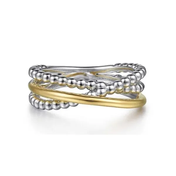 Fun criss-cross Bujukan beaded ring Holliday Jewelry Klamath Falls, OR