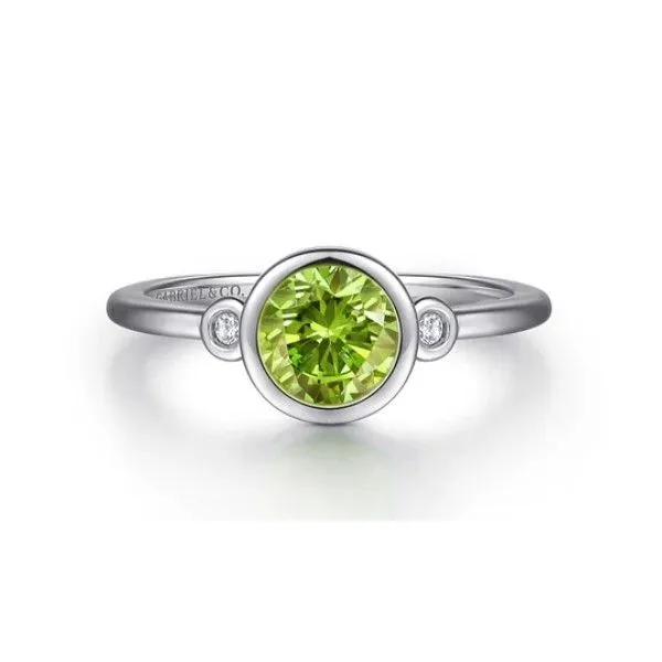 Traditional three stone peridot ring Holliday Jewelry Klamath Falls, OR