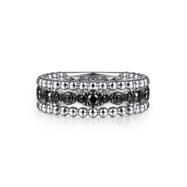 Gabriel Sterling Silver Black Spinel Bujukan Stackable Ring Holliday Jewelry Klamath Falls, OR