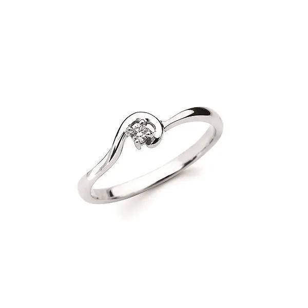 Sterling silver solitaire promise ring. Holliday Jewelry Klamath Falls, OR