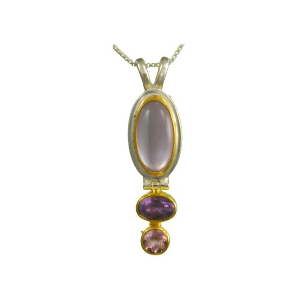 Pink Topaz/Amethyst/Rose de France/Mother of Pearl Pendant Holliday Jewelry Klamath Falls, OR