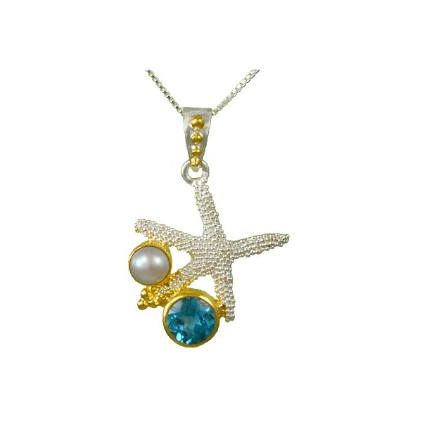 Sterling silver star fish pendant. Holliday Jewelry Klamath Falls, OR