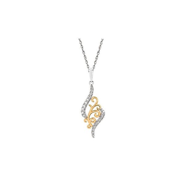 Beautiful two-tone diamond necklace. Holliday Jewelry Klamath Falls, OR