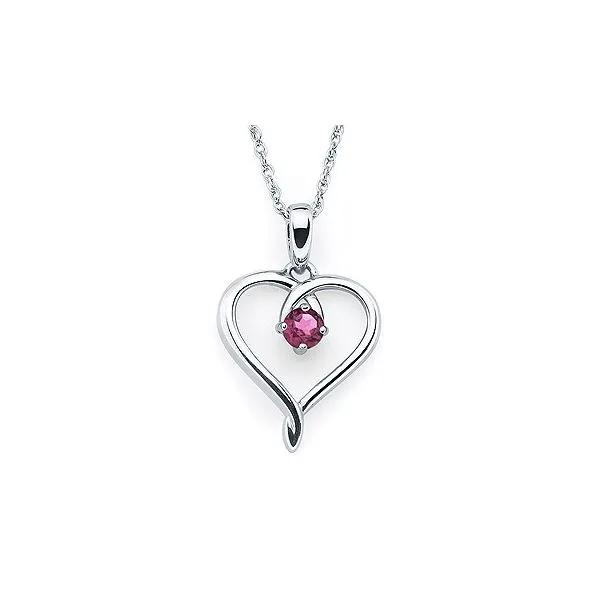 Sterling silver June heart pendant. Holliday Jewelry Klamath Falls, OR