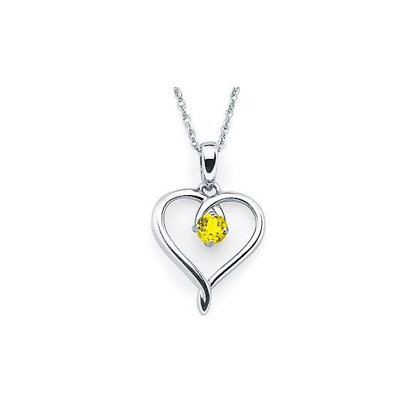 Sterling silver November heart pendant. Holliday Jewelry Klamath Falls, OR