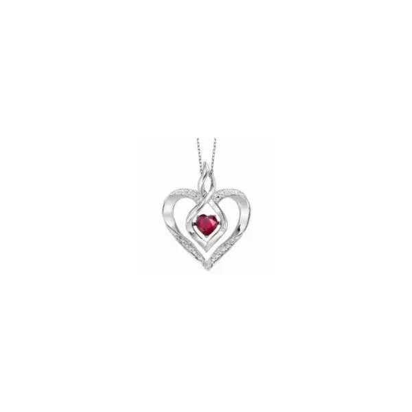 Created Ruby Heart Pendant Holliday Jewelry Klamath Falls, OR