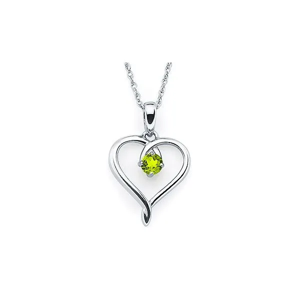 Simulated Peridot Heart Pendant Holliday Jewelry Klamath Falls, OR