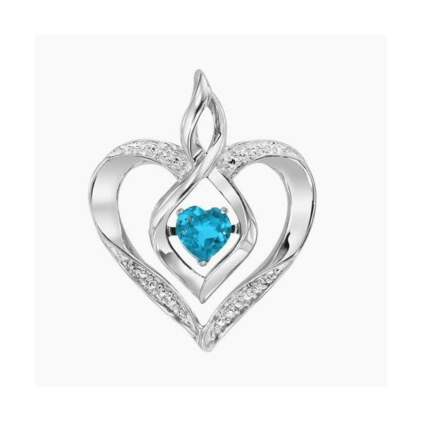 Created Blue Topaz Heart Pendant Holliday Jewelry Klamath Falls, OR
