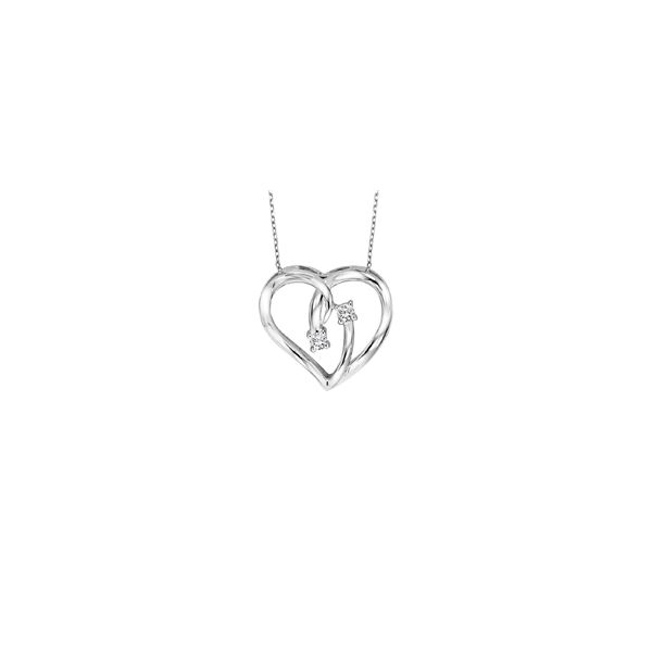 Two-stone diamond heart pendant. Holliday Jewelry Klamath Falls, OR
