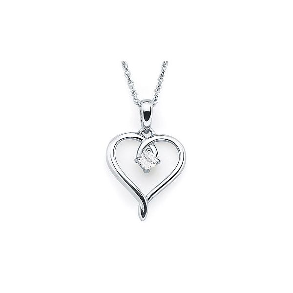 Simulated Diamond Heart Pendant Holliday Jewelry Klamath Falls, OR