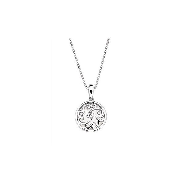 Sterling silver diamond pendant. Holliday Jewelry Klamath Falls, OR
