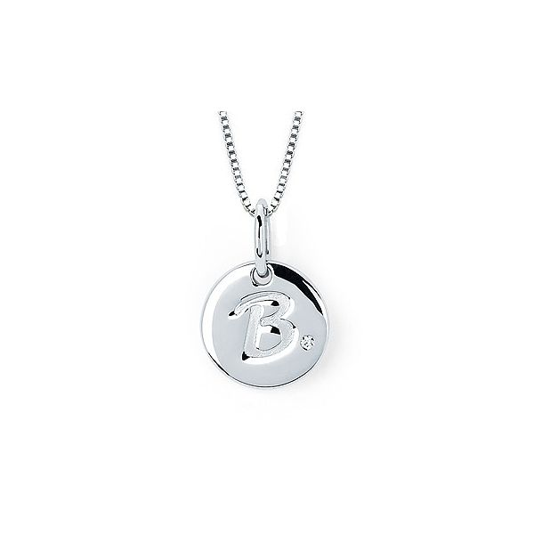 Sterling silver letter 'B' pendant. Holliday Jewelry Klamath Falls, OR