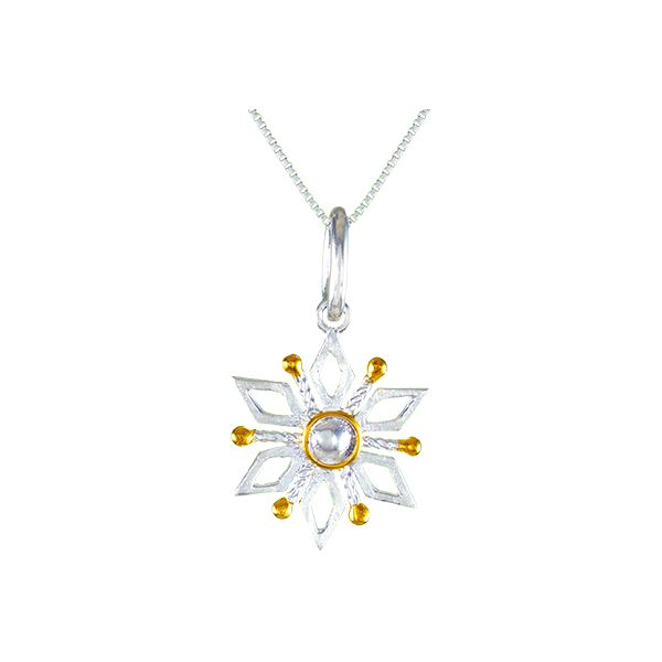Sterling silver snowflake necklace. Holliday Jewelry Klamath Falls, OR