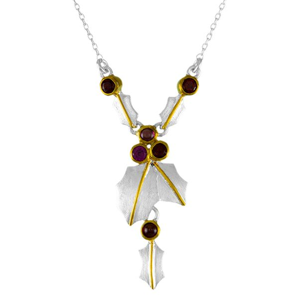 Sterling silver an garnet necklace. Holliday Jewelry Klamath Falls, OR